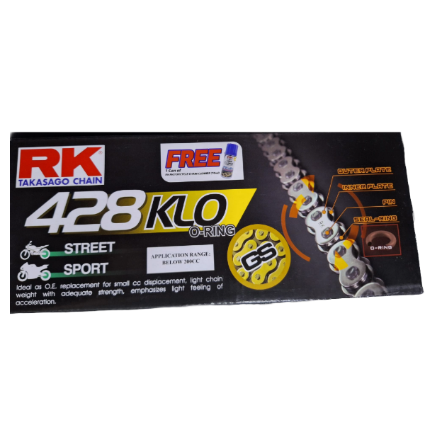 RK GOLD 428KLO (GS) O-RING CHAIN NT