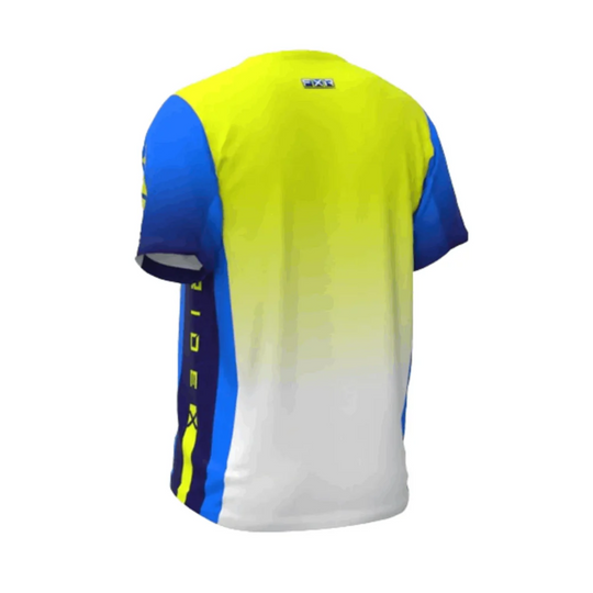 M PROFLEX UPF SS JERSEY 22 HIVIS FADE/BLUE FADE