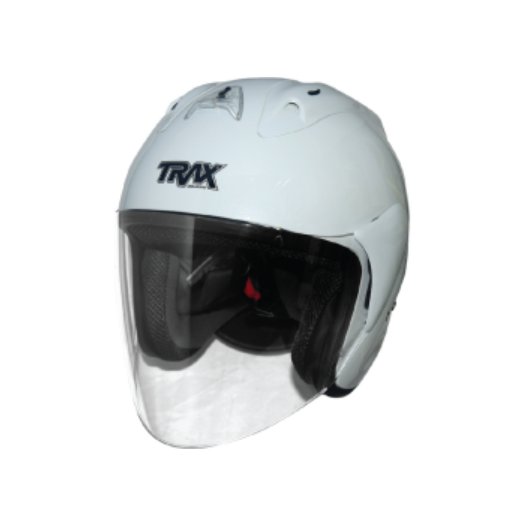 TRAX-HELMET TR03ZR PEARL WHITE (42 S)