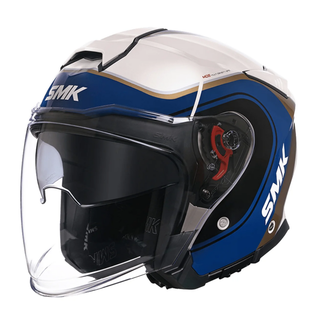 N3 OPEN FACE HELMET SMK GTJ DRING S01 WITH CLEAR VISOR LIBERO GRAPHIC GL157