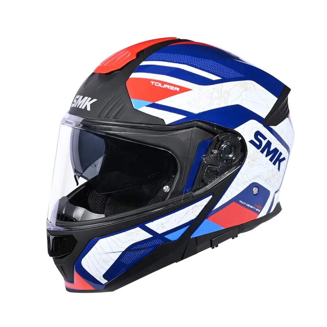 N1 FLIP UP HELMET SMK GULLWING S01 WITH CLEAR VISOR NAVIGATOR GRAPHIC