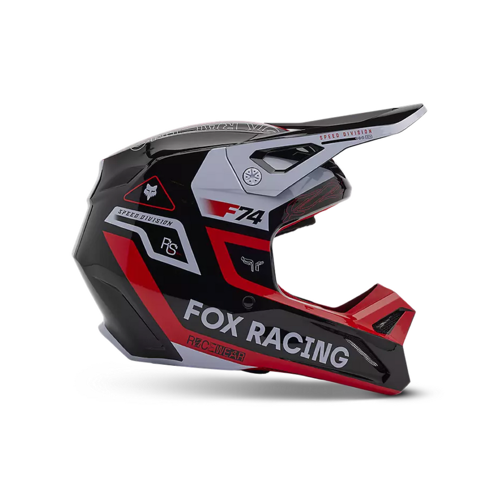 FOX-V1 Race Spec Helmet Fluorescent Red