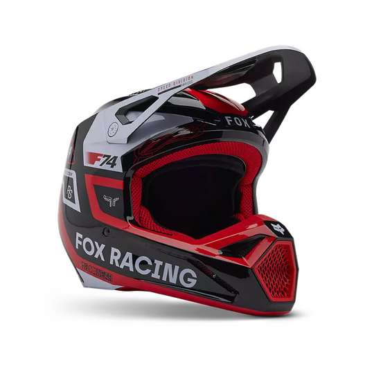 FOX-V1 Race Spec Helmet Fluorescent Red