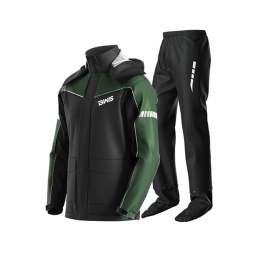 MOTOWOLF Unisex Premium Waterproof Raincoat With Shoe Cover, Removable Hoodie and Carry Pouch