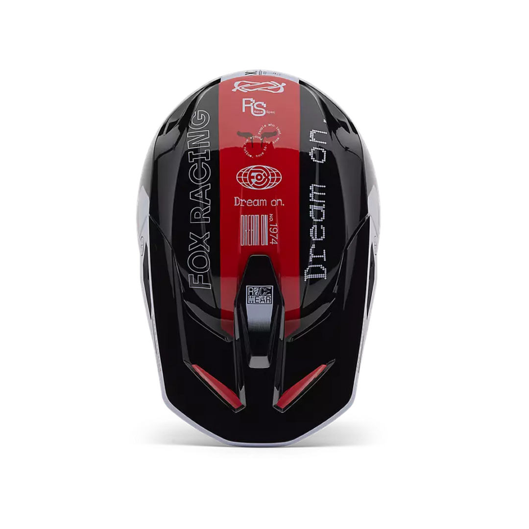 FOX-V1 Race Spec Helmet Fluorescent Red