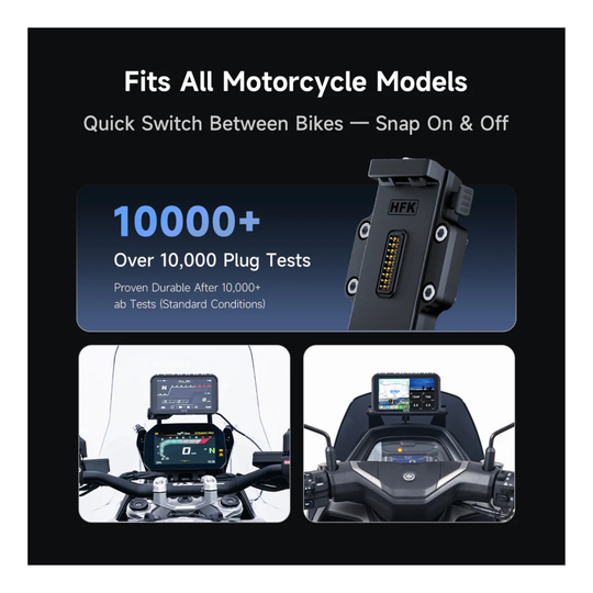 HFK HC50-RM Smart Motorcycle Carplay GPS With Quick Release And Dash Cam