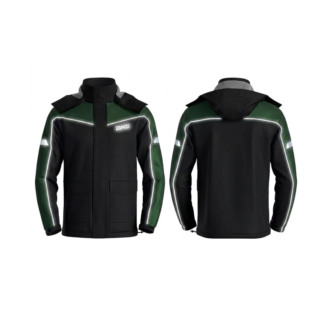 BWS Cycling Raincoat With Night Reflective Design