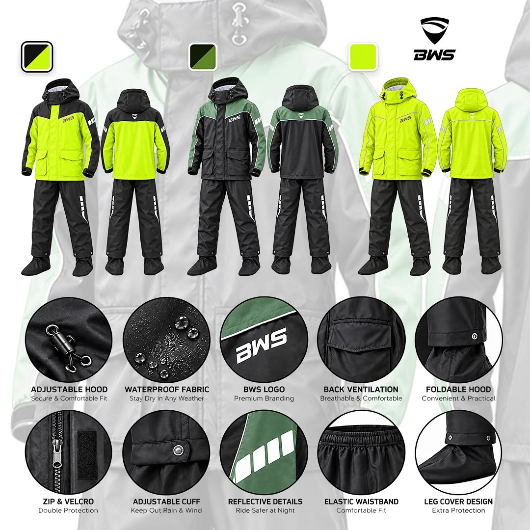 Premium Motorcycle Raincoat With Shoe Cover