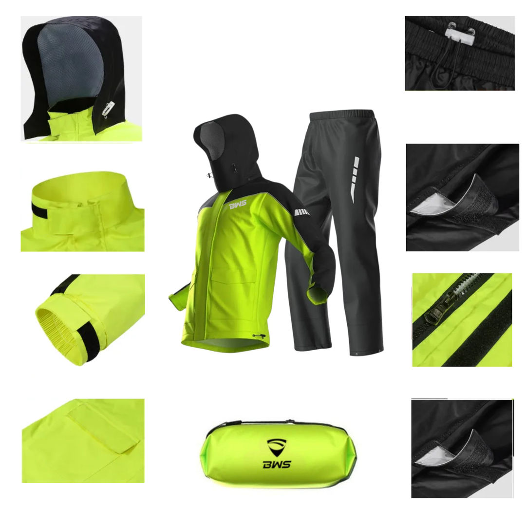 BWS Adjustable Raincoat Suit With Shoe Cover