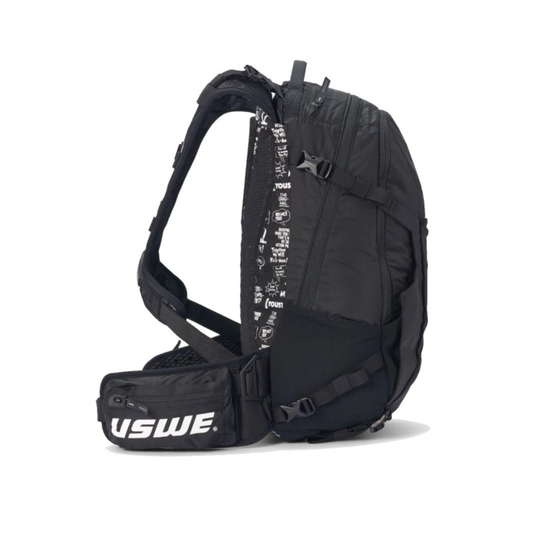 Hydration backpack with waist pocket 