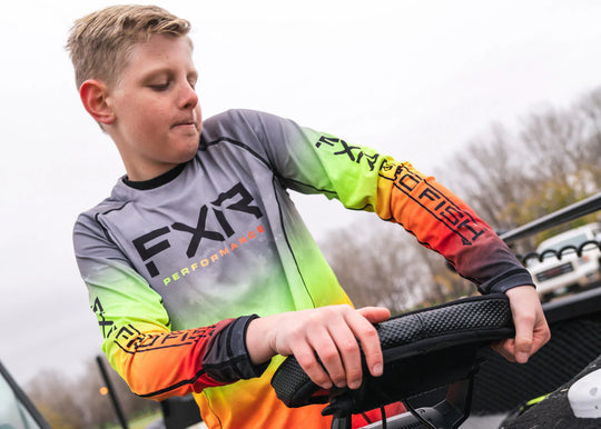 YTH ATTACK UPF LONGSLEEVE 22 GREY/INFERNO