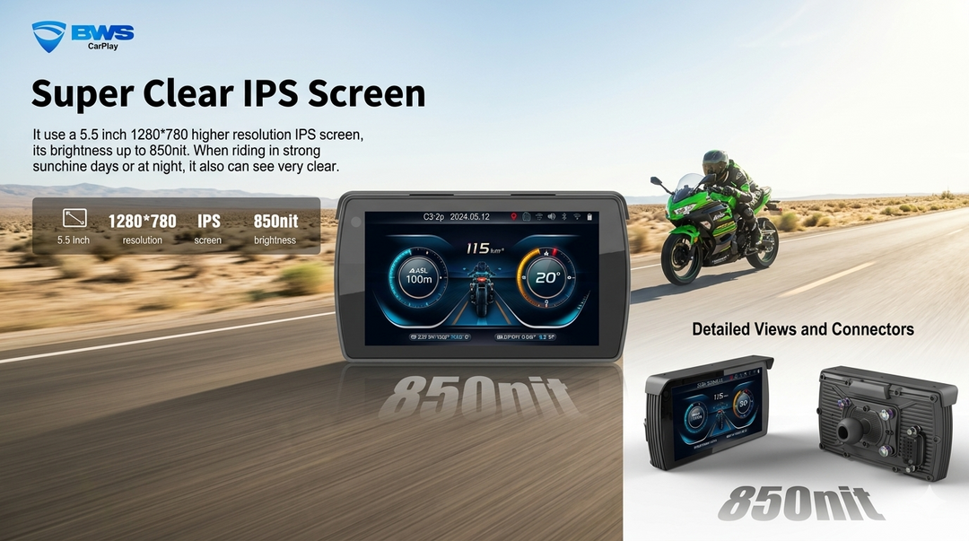 BWS CARPLAY MOTORCYCLE ENTERTAINMENT SYSTEM