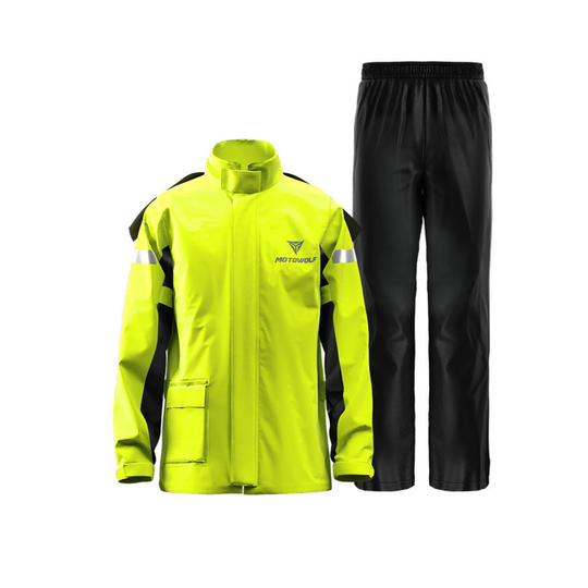 MOTOWOLF PREMIUM WATERPROOF MULTIS RAINCOAT WITH SHOE COVER AND CARRY POUCH