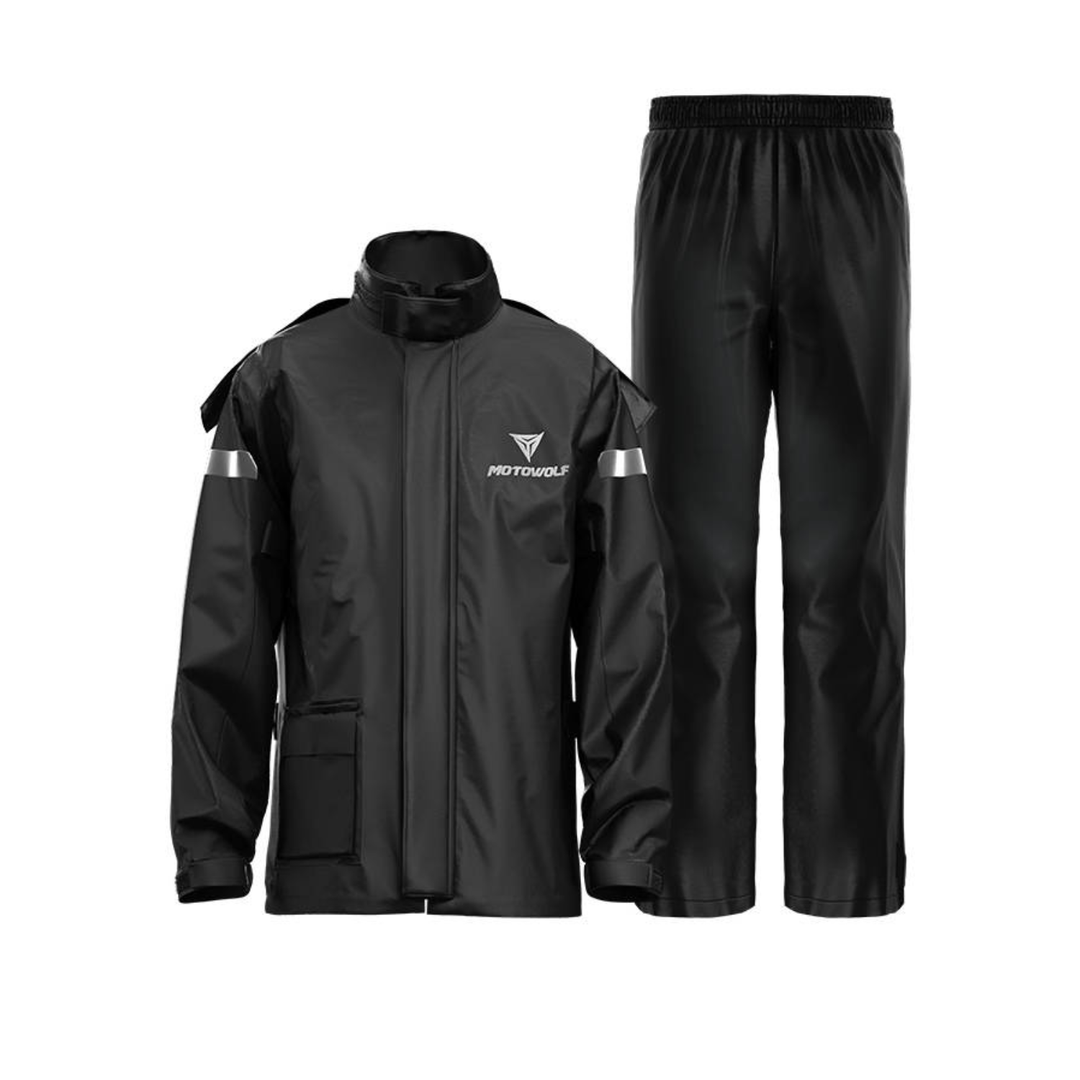 MOTOWOLF PREMIUM WATERPROOF MULTIS RAINCOAT WITH SHOE COVER AND CARRY POUCH