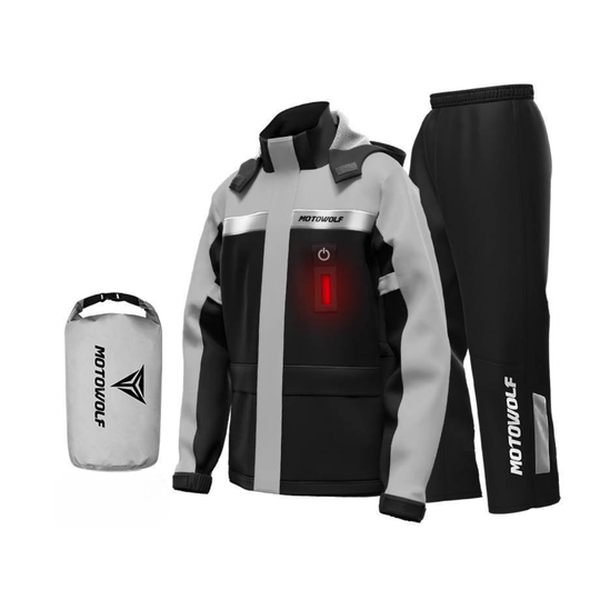 MOTOWOLF PREMIUM WATERPROOF MULTIS RAINCOAT WITH SHOE COVER AND CARRY POUCH