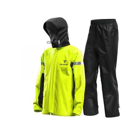 MOTOWOLF PREMIUM WATERPROOF MULTIS RAINCOAT WITH SHOE COVER AND CARRY POUCH
