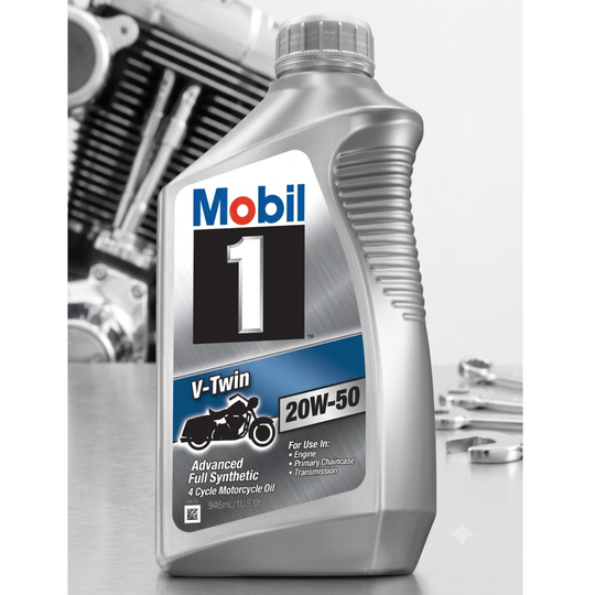 Mobil 1 V Twin 20W-50 4T Synthetic motor engine oil 1L