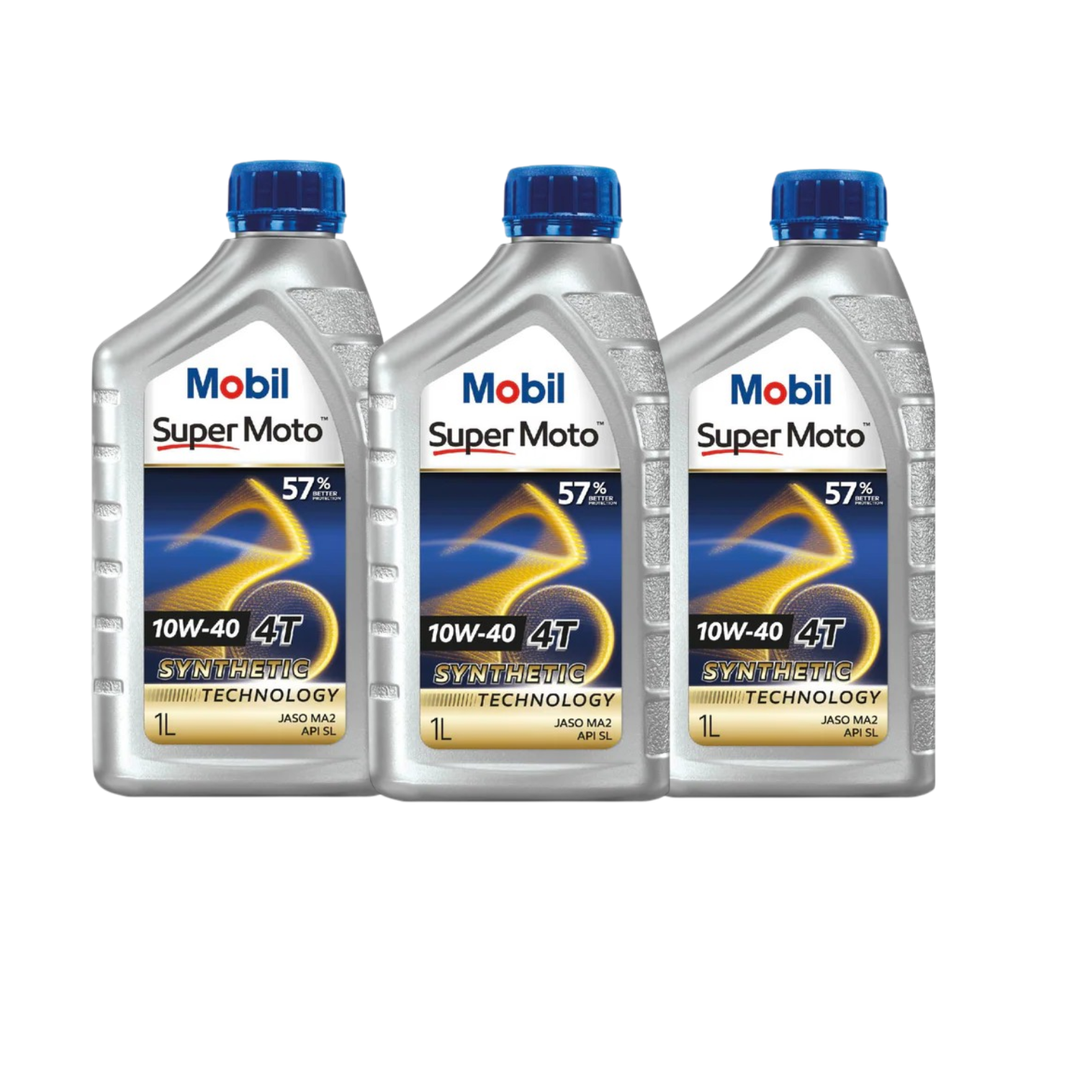 Mobil 4T 10W40 supreme performance engine oil of 3L pack