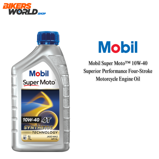 Mobil Super Moto motorcycle engine oil 1L bottle