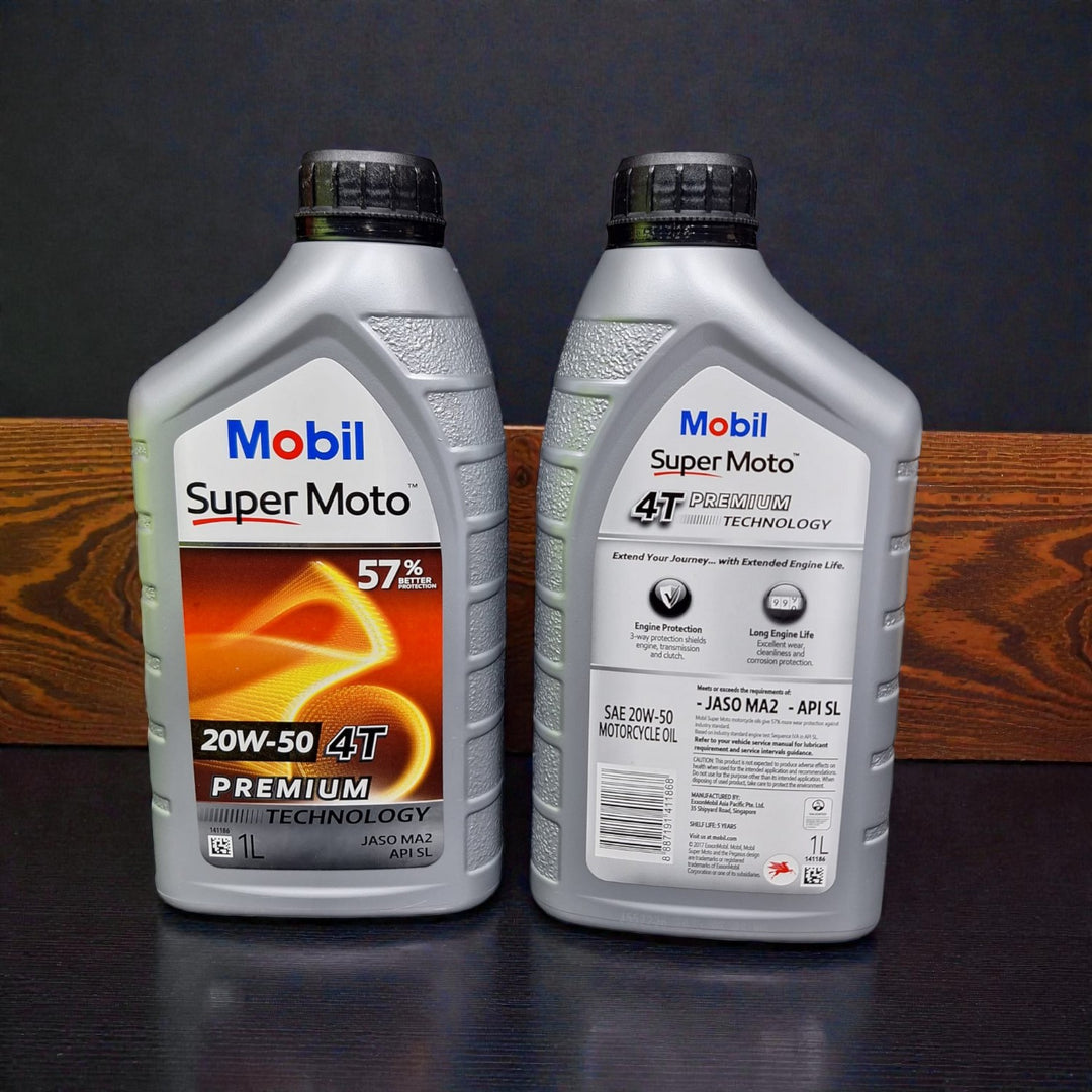 Mobil Synthetic Lubricating Motorcycle Engines
