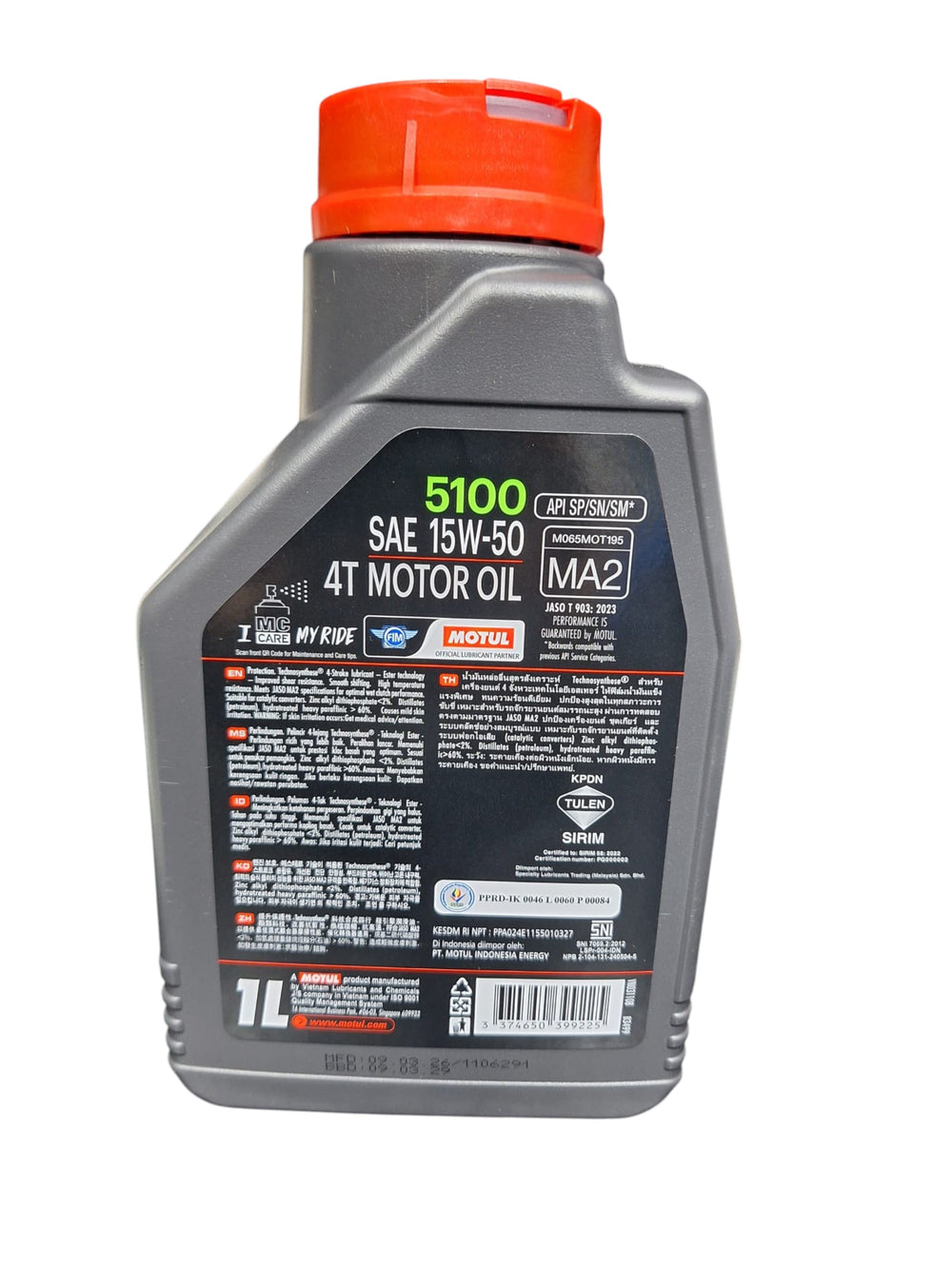 Motul 5100 15W50 4T Engine Oil Road/Offroad.