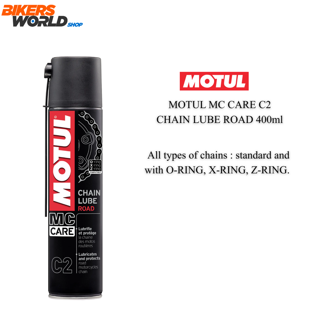 Motul Chain Lubricant Spray for street motorcycle.