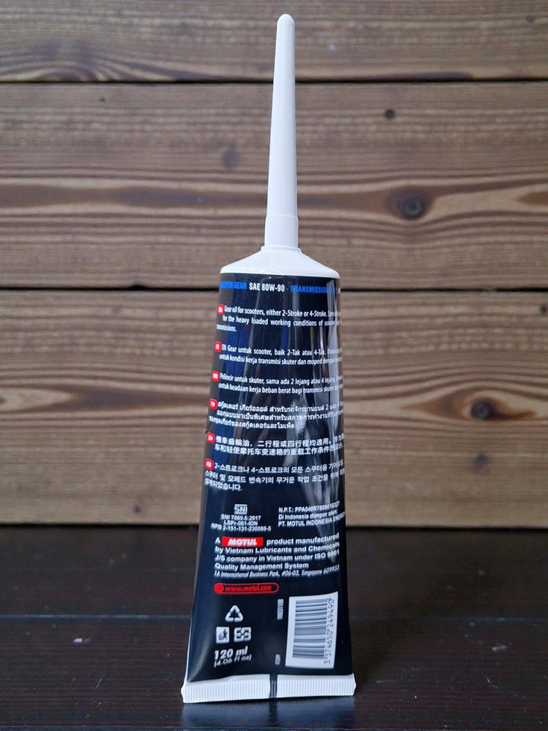 Motul Scooter gear oil 80W-90 for moped transmission.
