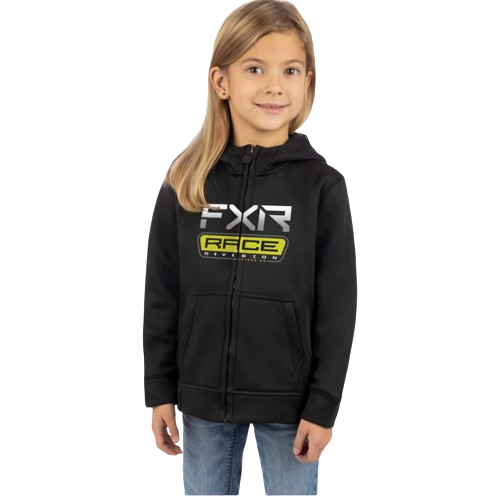 TODDLER RACE DIVISION TECH HOODIE 23 BLACK/HIVIS