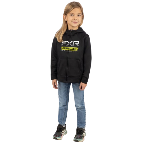 TODDLER RACE DIVISION TECH HOODIE 23 BLACK/HIVIS