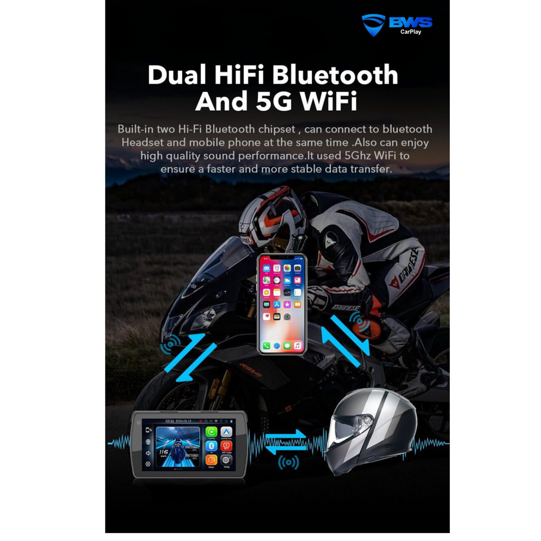 BWS CARPLAY MOTORCYCLE ENTERTAINMENT SYSTEM