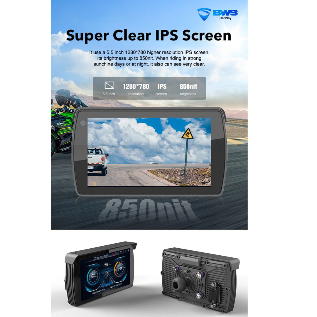 BWS CARPLAY MOTORCYCLE ENTERTAINMENT SYSTEM