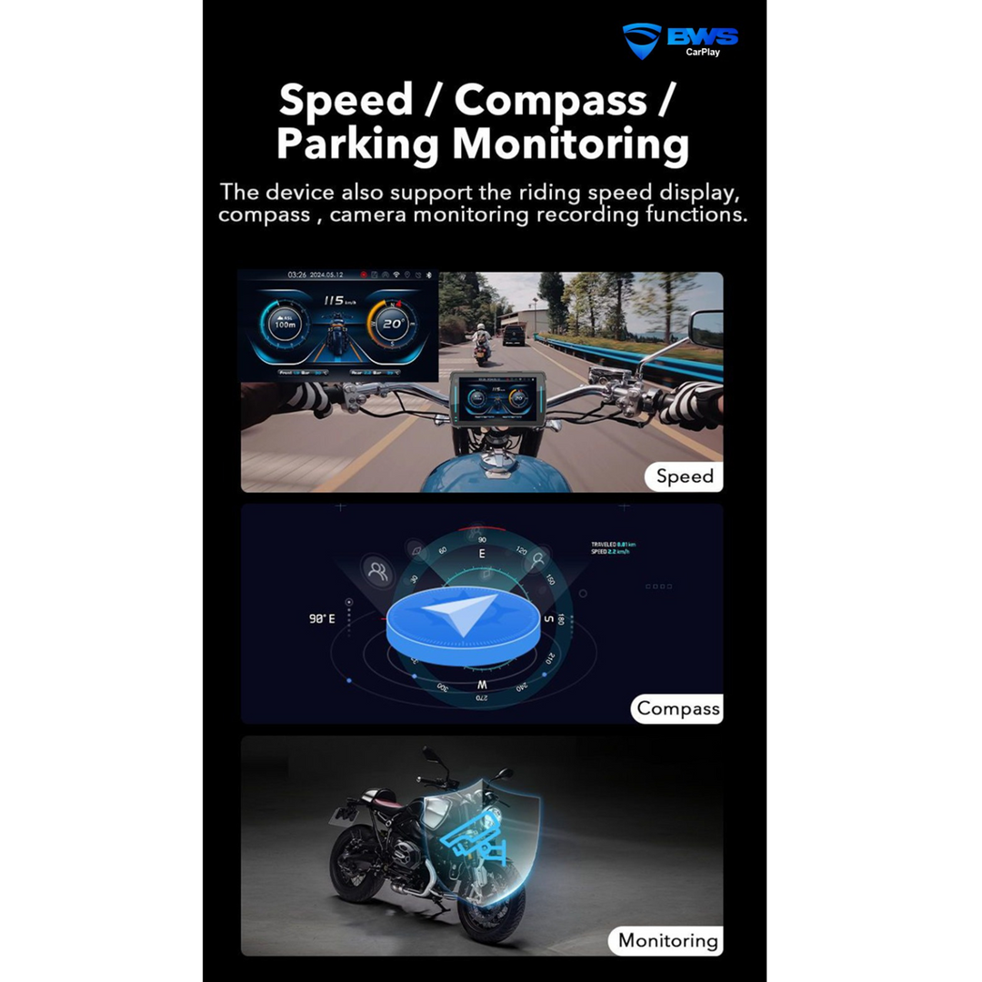 BWS CARPLAY MOTORCYCLE ENTERTAINMENT SYSTEM