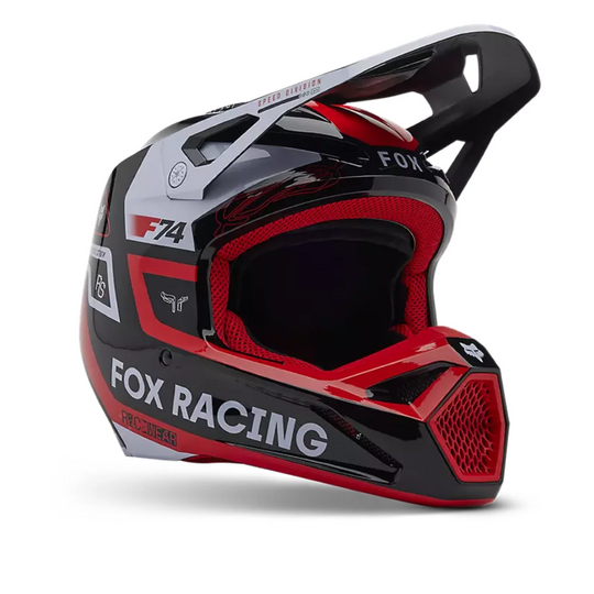 FOX-V1 Race Spec Helmet Fluorescent Red