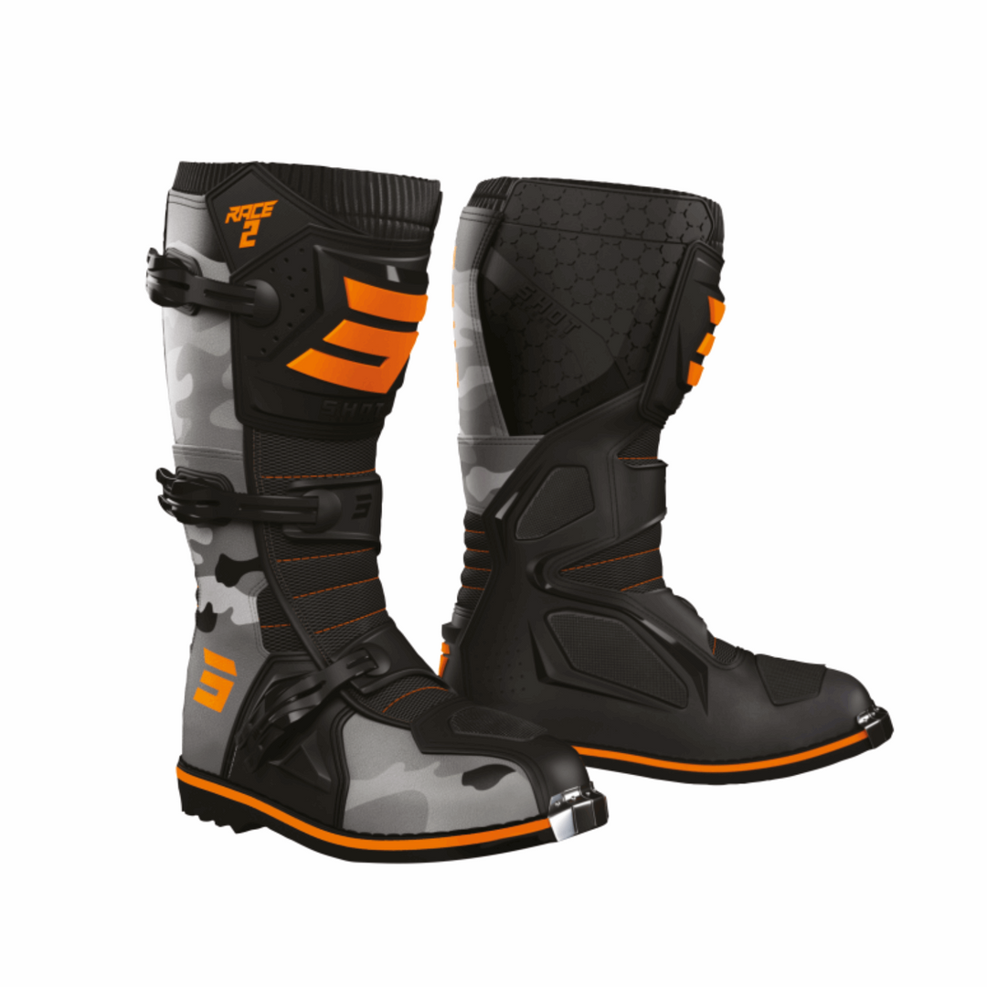 BOOTS RACE 2 KID CAMO NEON