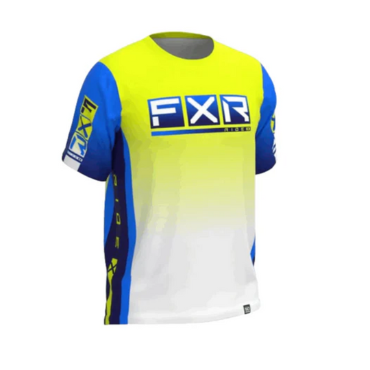 M PROFLEX UPF SS JERSEY 22 HIVIS FADE/BLUE FADE S