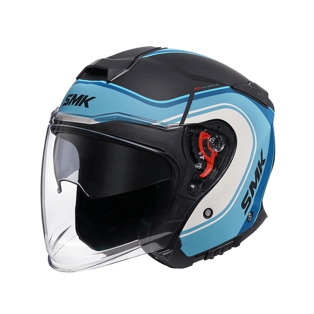 N1 OPEN FACE HELMET SMK GTJ S01 WITH CLEAR VISOR LIBERO GRAPHIC