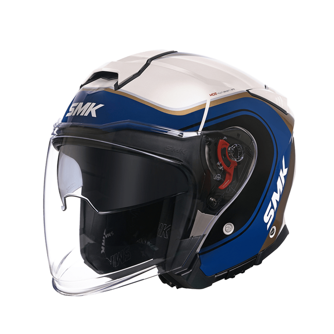 N1 OPEN FACE HELMET SMK GTJ S01 WITH CLEAR VISOR LIBERO GRAPHIC