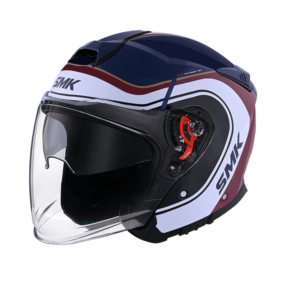 N1 OPEN FACE HELMET SMK GTJ S01 WITH CLEAR VISOR LIBERO GRAPHIC