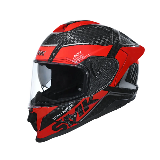 N1 FULL FACE HELMET SMK TITAN CARBON WITH CLEAR VISOR NERO GRAPHIC