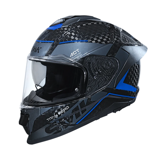 N1 FULL FACE HELMET SMK TITAN CARBON WITH CLEAR VISOR NERO GRAPHIC