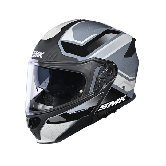 N1 FLIP UP HELMET SMK GULLWING S01 WITH CLEAR VISOR SUPERTOUR GRAPHIC