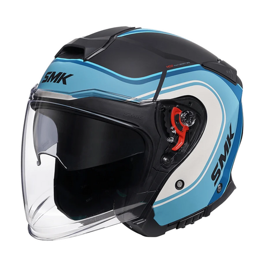 SMK N3 Open Face Helmet GTJ Dring S01 With Clear Visor Libero Graphic MA251