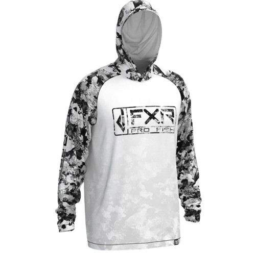 YTH ATTACK UPF PULLOVER HOODIE 22 WHITE CAMO/WHITE